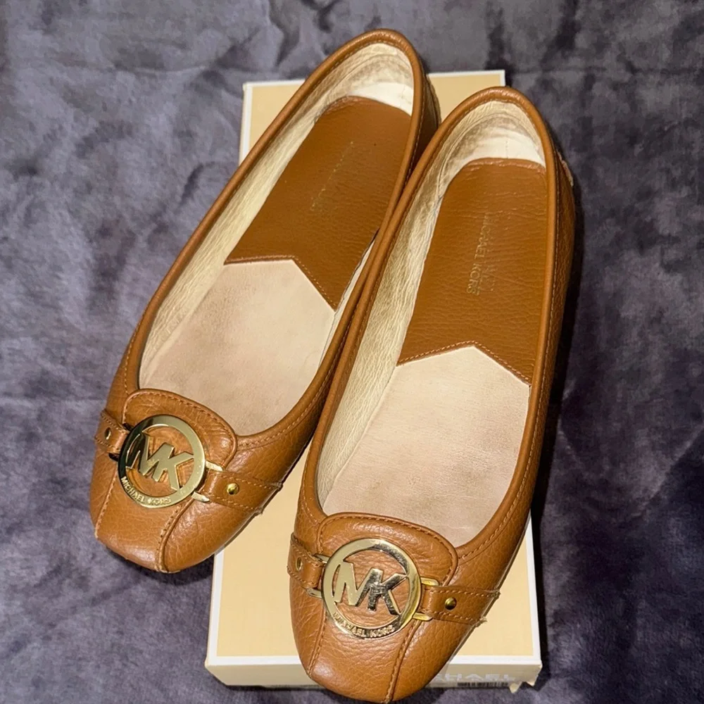 Michael Kors Tan Leather Flats - Picture 2 of 5